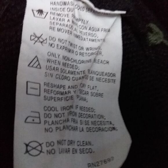 Basic Editions Tunic Sweater Cowl Neck Embellished Holiday Ugly Christmas Small - Picture 7 of 7